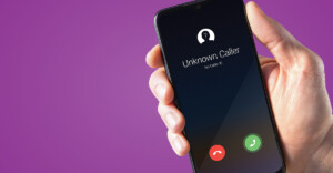Smart Phone with Unknown Caller coming in